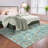 Insect Floral Area Rugs Modern Accent Carpet with Non-Slip Backing, Stain-Resistant Low Pile Floor Cover, Machine Washable Ultra-Soft Indoor Mat for Living Room, Bedroom, Kitchen-1501593355