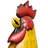 63"H Metal Jumbo Rooster Statue