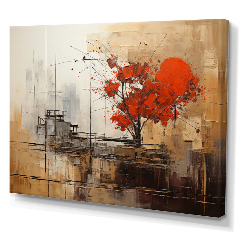 Collages d'automne I - Collages abstraits, impressions sur toile, Toile tendue, H 30 po x l 40 po x P 1,5 po