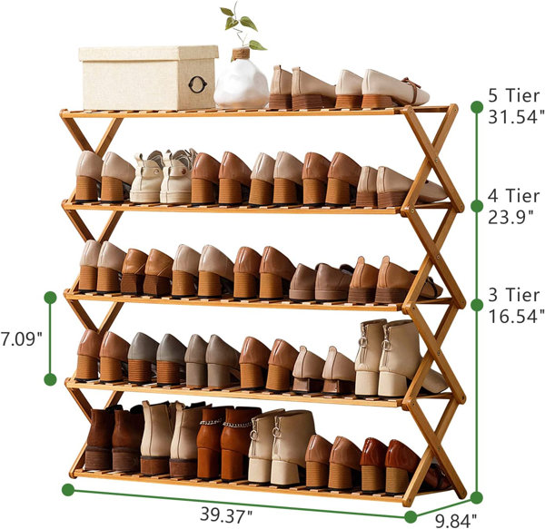 30 Pair Shoe Rack Rebrilliant