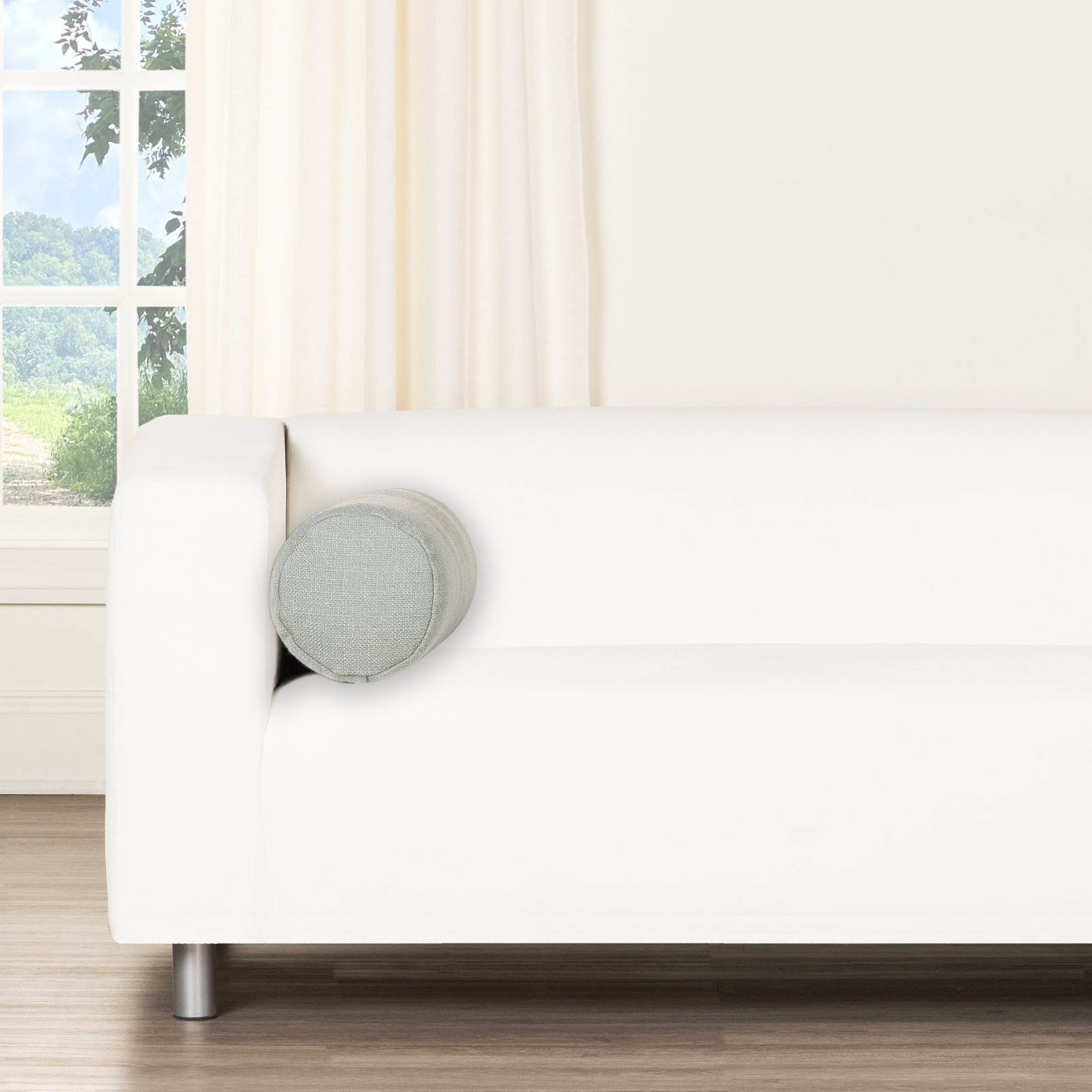 Birch Lane Coolidge Throw Pillow Bolster, Sky Blue