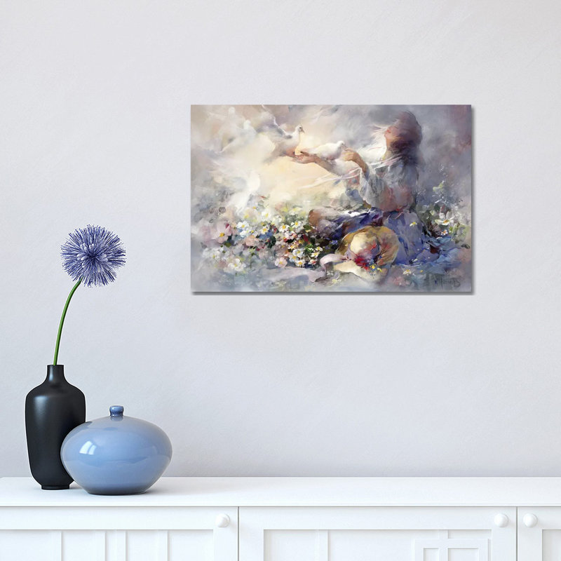 Romantic Reflections by Willem Haenraets - Wrapped Canvas Panoramic Painting, 30.48 cm H x 45.72 cm W