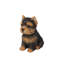 Statue chiot Yorkshire Terrier assis