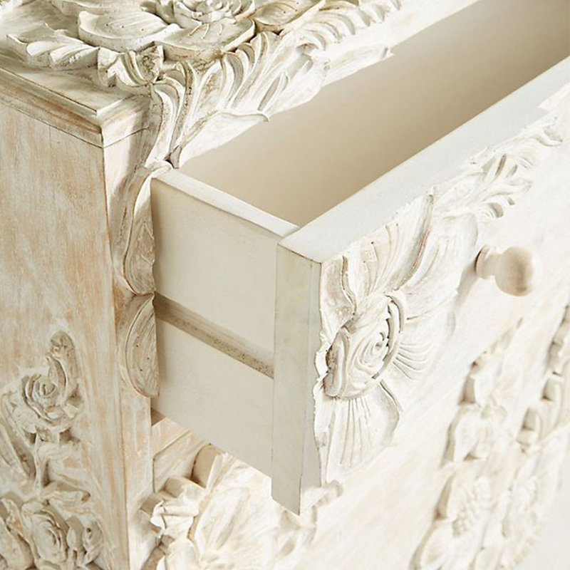 Commode d'appoint en bois massif de style français