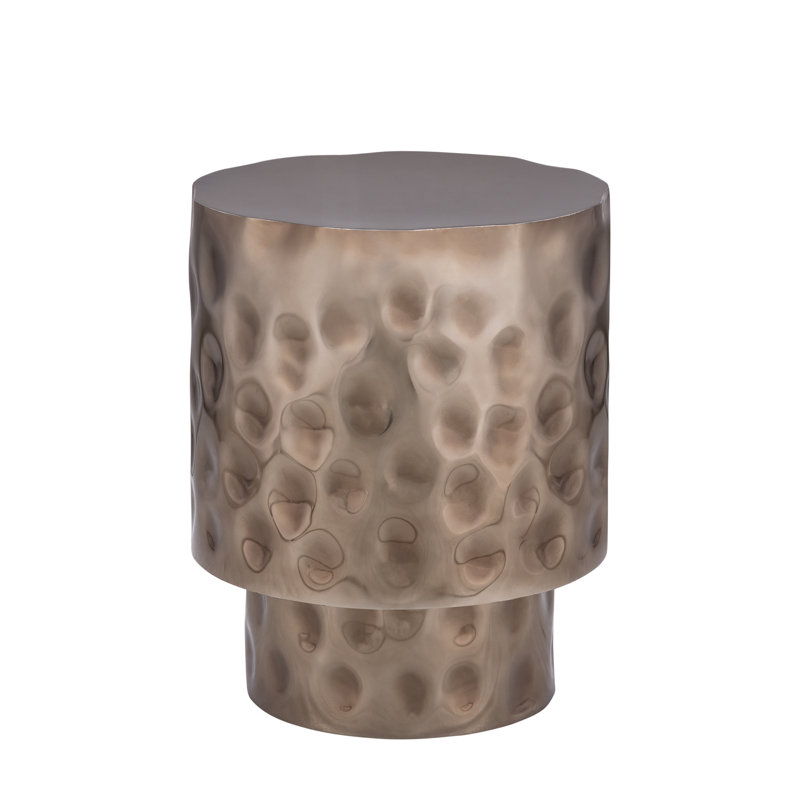 Bedingfield Hand-Hammered End Table, Copper
