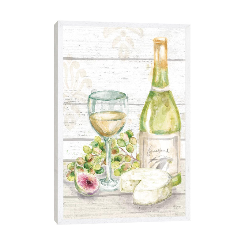 Sweet Vines II by Mary Urban - Painting on Canvas, White Framed, 101.6cm H x 66.04cm W x 3.81cm D