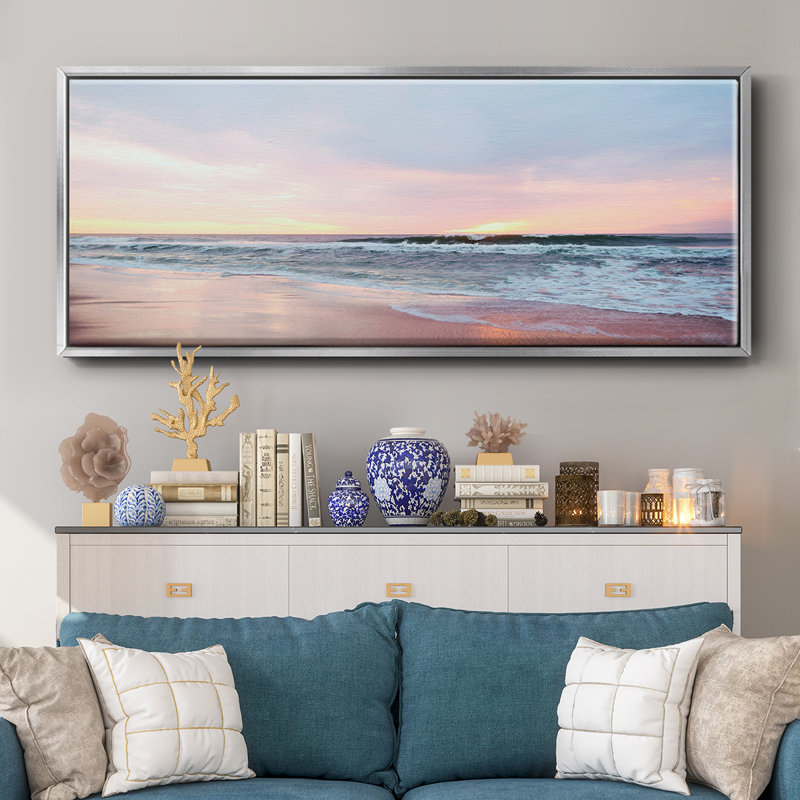Morning Stroll, reproduction d'art sur toile, H 24 po x l 60 po x P 1,5 po, Argent