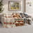 SOLSTICE CANYON PRINTED PLUSH THROW SANDSHELL