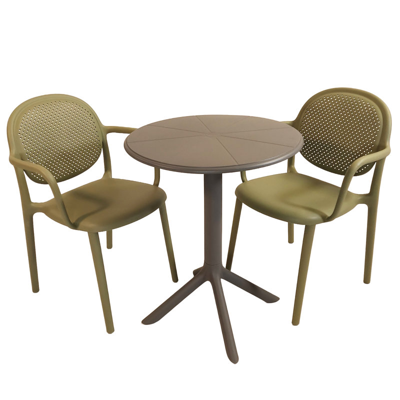 Blagota 2 - Person Dining Set, Grey/Grey/Green