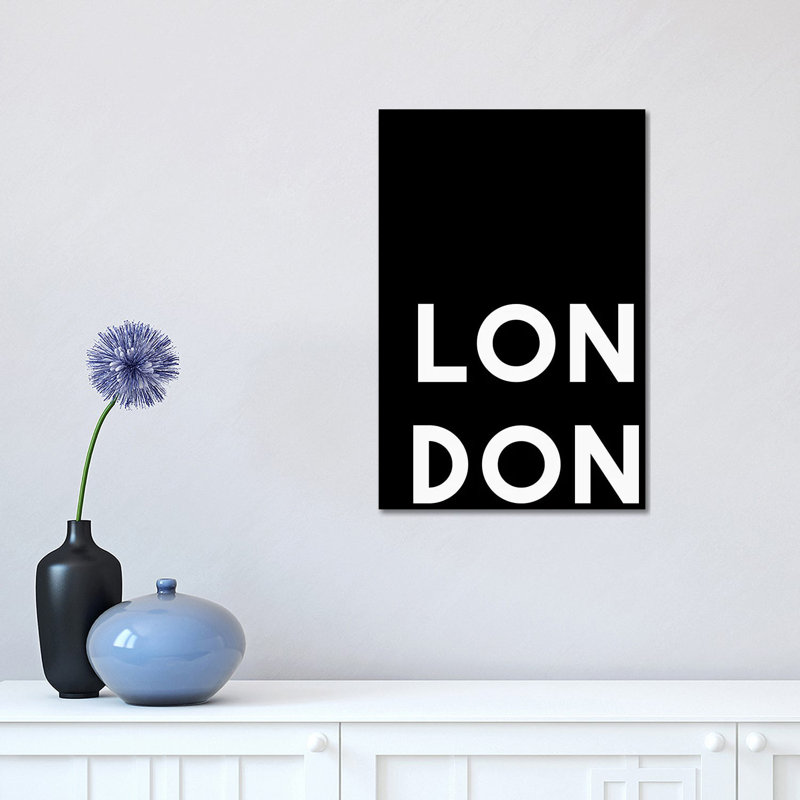 London Black by Mirano - Print on Canvas, Wrapped Canvas, 45.72cm H x 30.48cm W x 1.91cm D