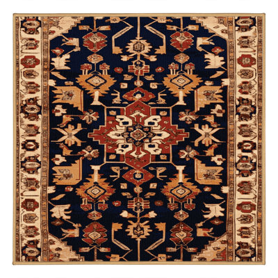 Machine Washable Persian Brown Area Rug
