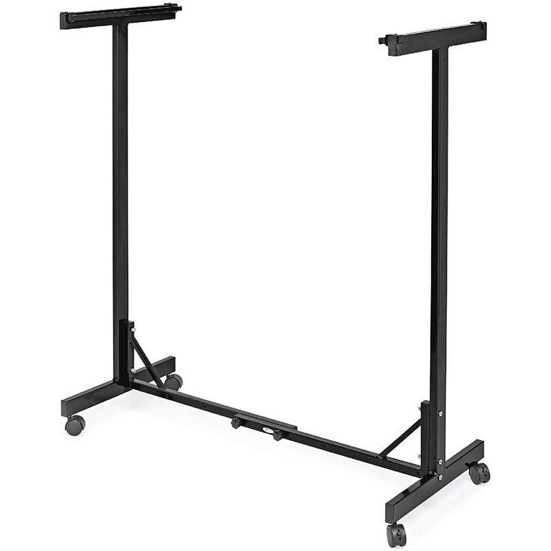 Centre de plan de bureau mobile extensible avec 12 pinces, Noir