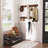 Hall Tree Entryway Storage Bench, Coat Rack Shoe Bench, Shoe Rack Organizer With Coat Hooks, 3-In-1 Design, Wooden Furniture With Metal Frame, Rustic Brown And Black