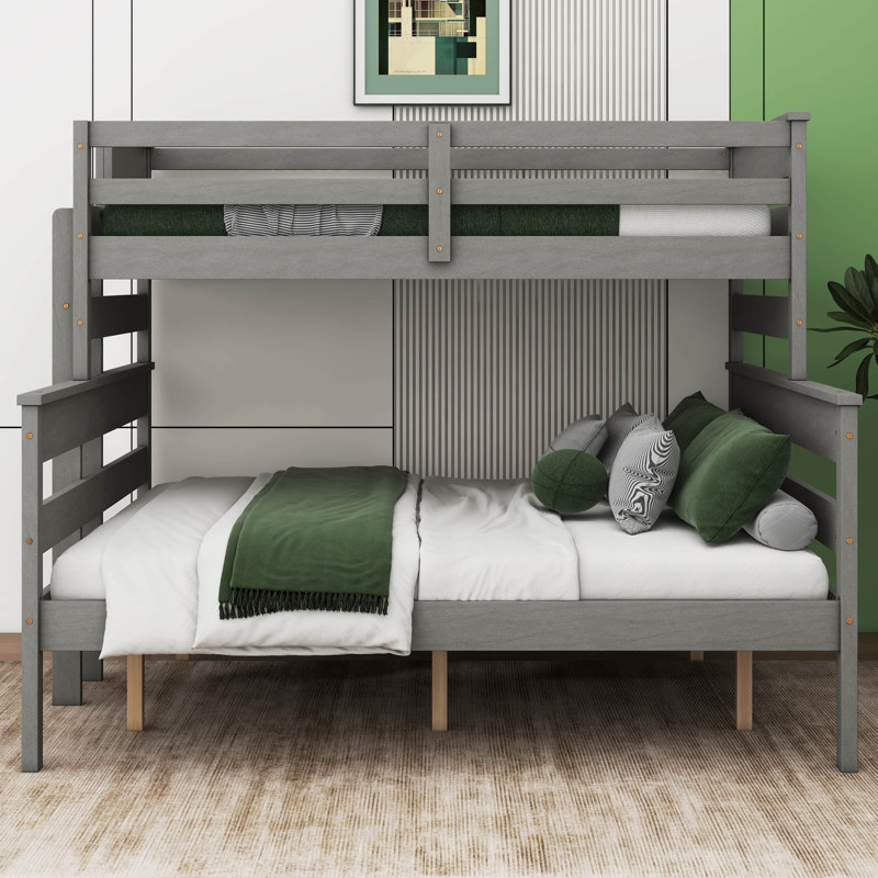 Jeann Kids Bunk Bed, Gray, Twin XL over Queen