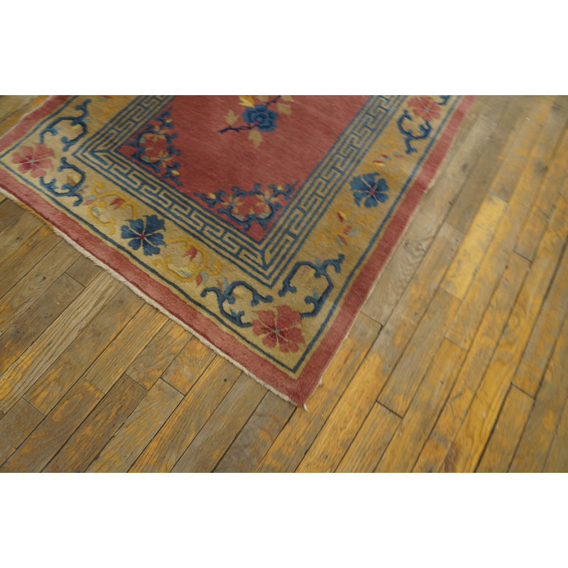 Antique Peking Hallway Runner Wool Pink Rug