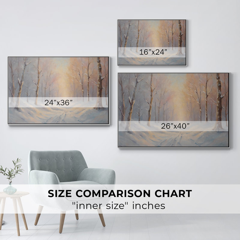 Paysage rétro - CXCI, Toile encadrée flottée blanche, H 17 po x l 25 po x P 2 po