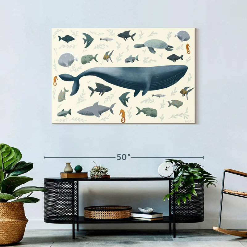 Animaux de mer, H 30 po x l 45 po