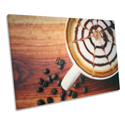 Coffee Cappuccino Kitchen - Wrapped Canvas Art Prints