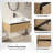 36" Wall Mount Bathroom Vanity with Ceramic Sink - Soft Close Drawer