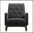 Dark Grey Fabric Solid Wood Rocking Chair
