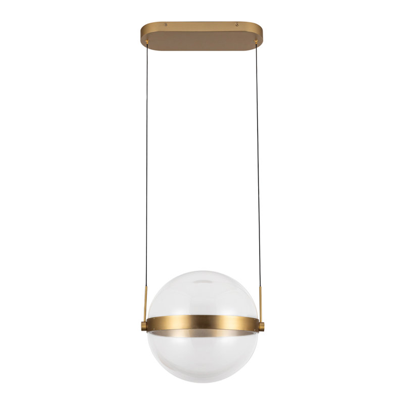 Pisces 1 - Light LED Pendant, Brushed Gold