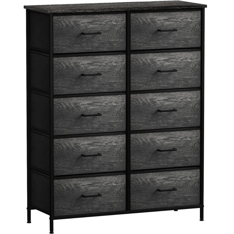 Commode à 10 tiroirs Sorbus Kids, Noir