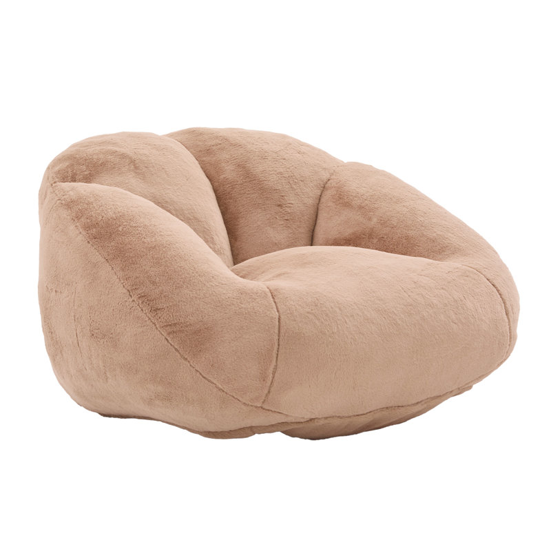 40'' Wide Faux Fur Accent Chair, Brown