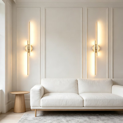 Ensemble de deux appliques murales rechargeables à piles, sans fil, à DEL, avec télécommande, à intensité variable, 3 lumières murales sans fil pour le salon, la chambre à coucher et le couloir