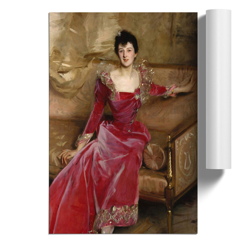 Mrs. Hugh Hammersley by John Singer Sargent - No Frame Painting, 42cm H x 30cm W x 0.1cm D