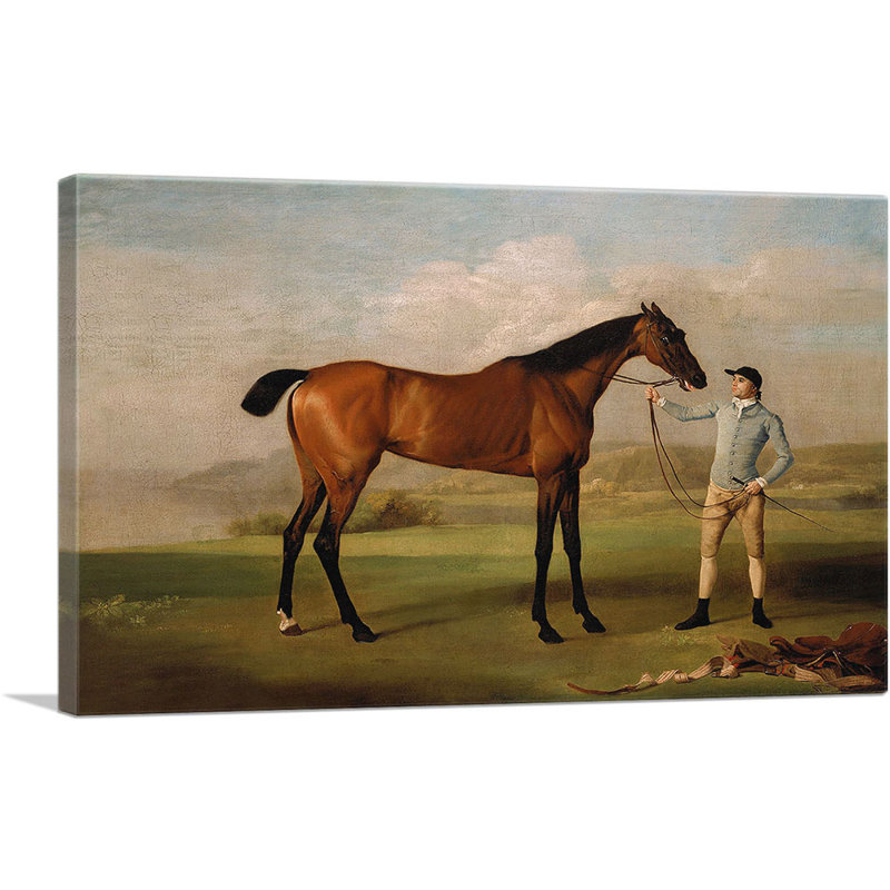 «Molly Longlegs» par George Stubbs, reproduction d'art sur toile tendue, H 18 po x l 26 po x P 0,75 po