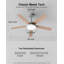 Ventilateur de plafond intelligent 52 po avec lumière Lumary, ventilateur de profil bas Bluetooth WiFi avec Alexa / Google / App, RVBI et intensité variable et réglage des couleurs, support pour tige verticale de 5 po / 10 po (argent)-425165844