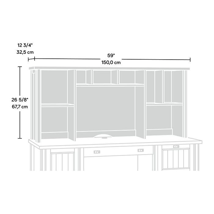 Sideboard with Bar Hutch, Natural