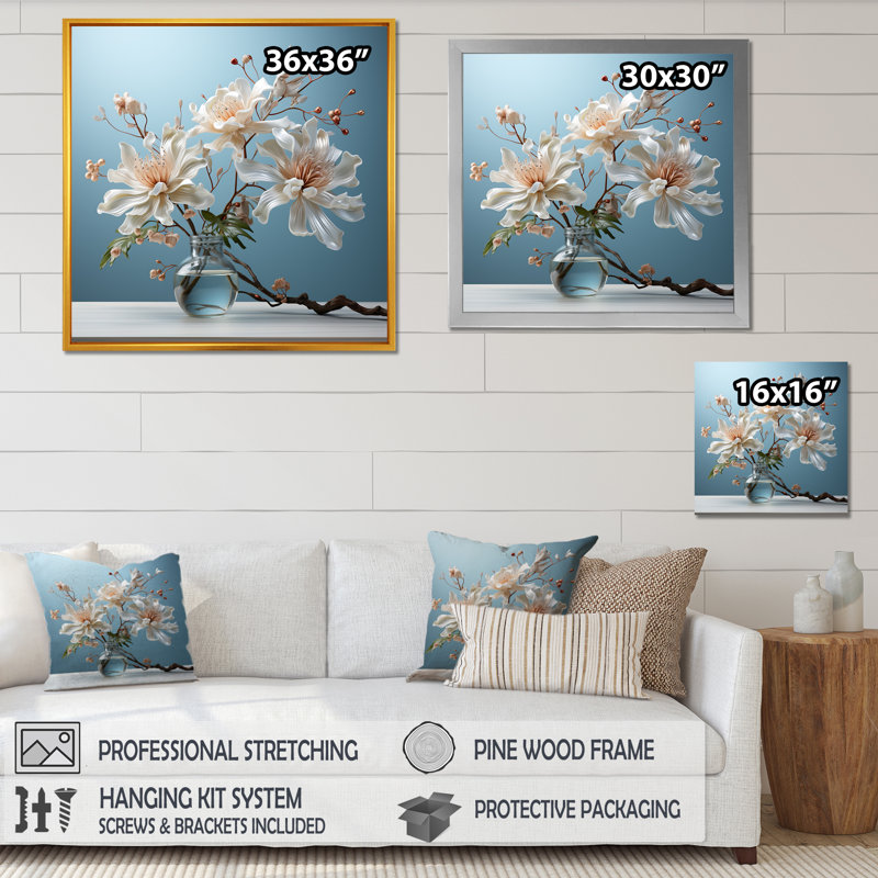 A Single Soft Gray Bluebonnet II, reproduction d'art sur toile, Noir, H 16 po x l 16 po x P 1 po