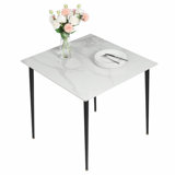 Annagh Stone Top Metal Base Dining Table