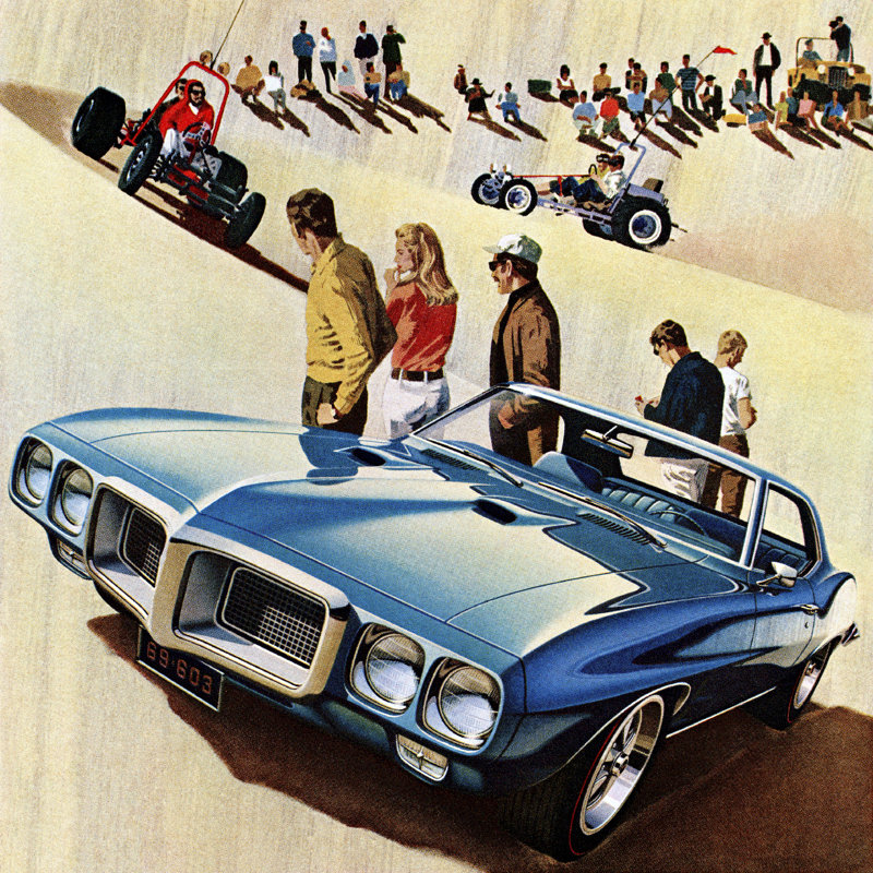 Car On Sand Dunes - Wrapped Canvas Print, 76cm H x 76cm W x 3.8cm D