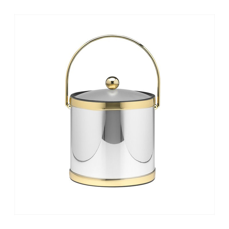 Dajavette Metal Ice Bucket, Gold/Silver