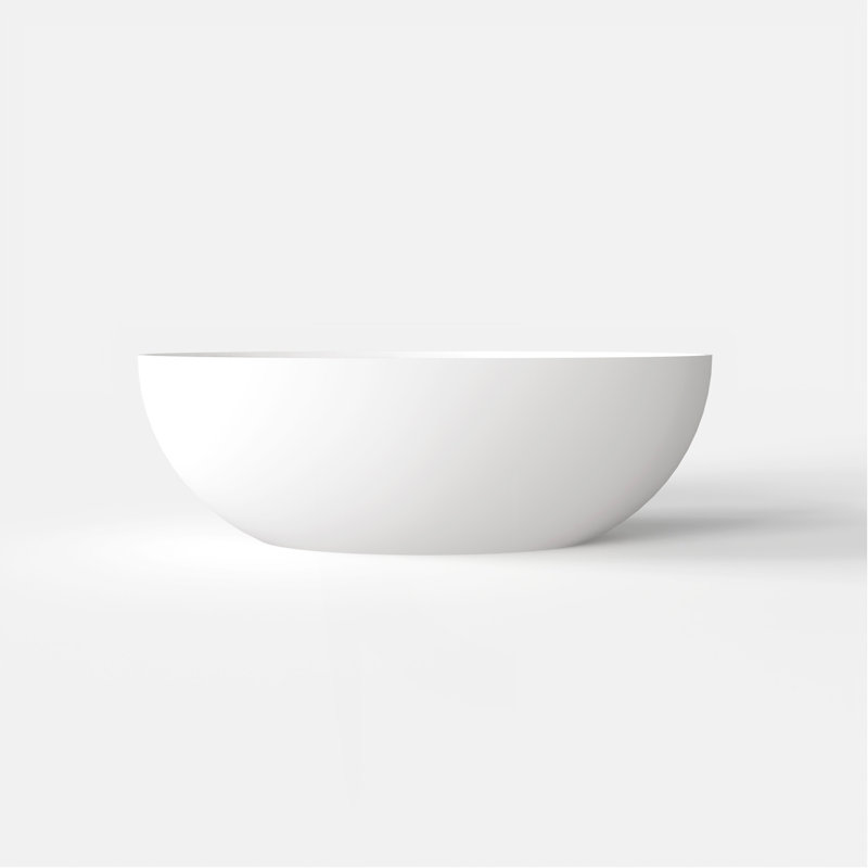 67 Inch Freestanding Solid Surface Soaking Bathtub For Bathroom