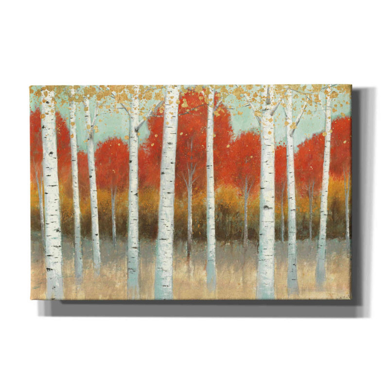 «Fall Promenade I» par James Wiens, art mural sur toile, H 12 po x l 18 po x P 0,75 po
