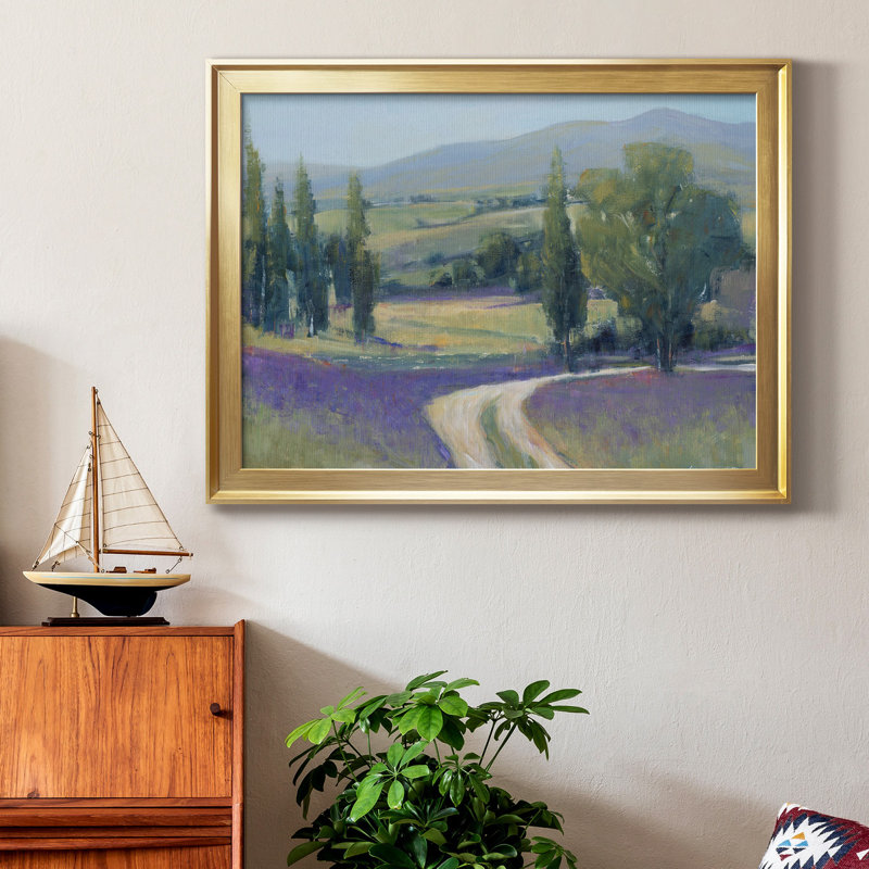 «Lavender Meadow II», reproduction encadrée de qualité supérieure - prête à être accrochée, H 30,5 po x l 42,5 po x P 1 po