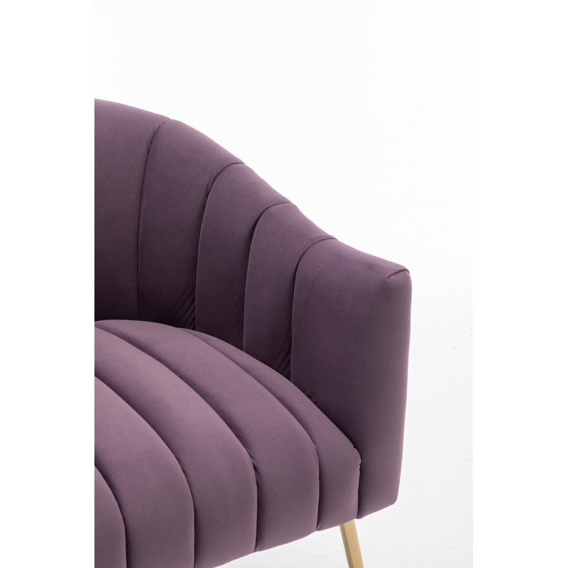 Velvet Armchair, Purple