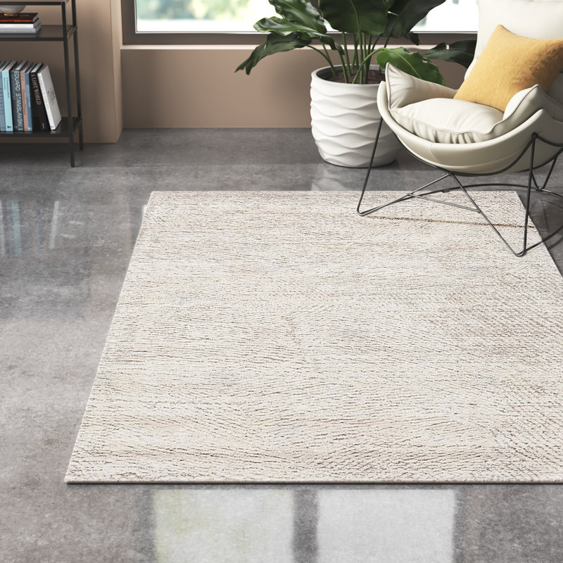Airan Natural / Ivory Area Rug, Rectangle 5' x 8'