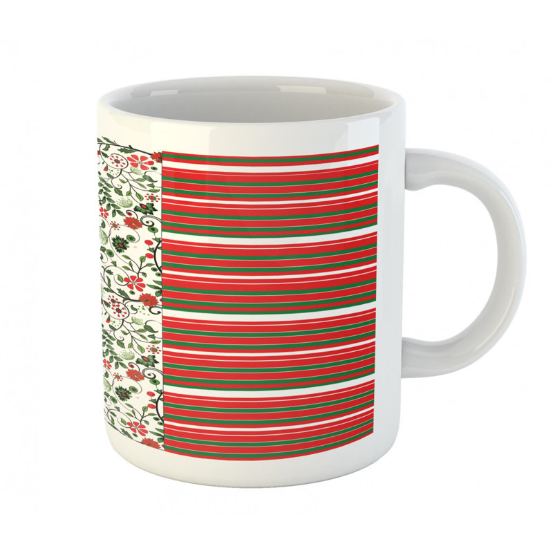 Grande tasse à café fleurie