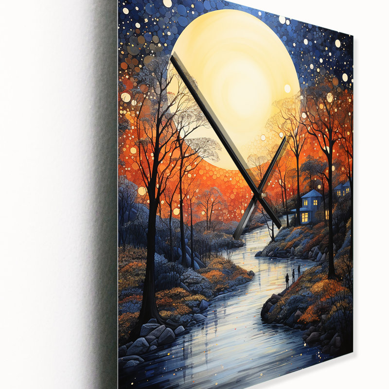 Irandy - Horloge murale paysage et nature surdimensionnée, H 28 po x l 12 po x P 1 po