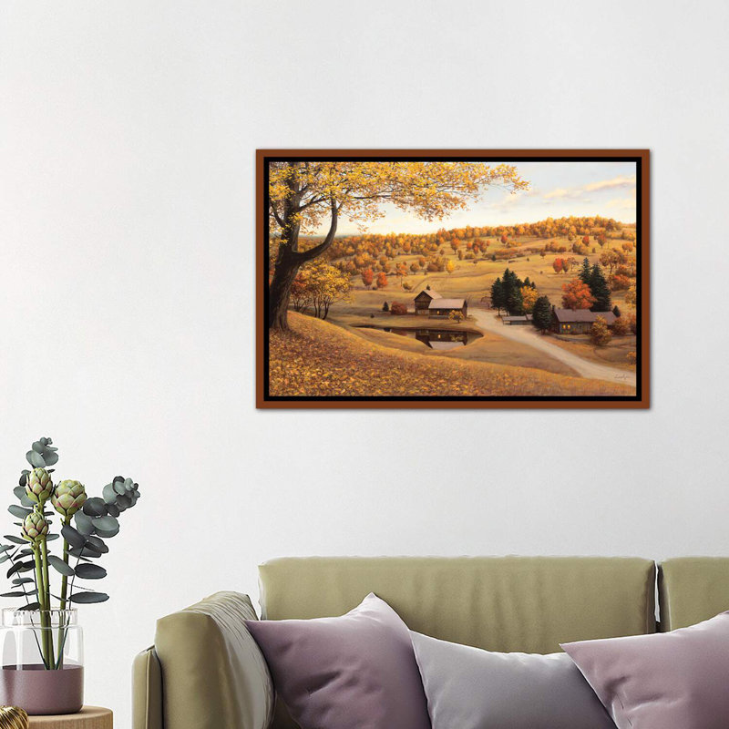 «Vermont Farm», reproduction de photo, Cadre bois classique, H 40 po x l 60 po x 1,5 po