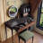 Retro minimalist telescopic makeup table