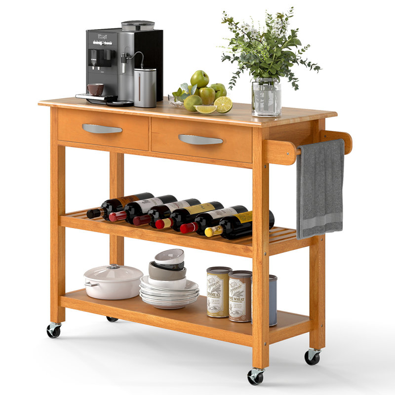 Solid Wood Bar Cart