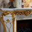 Foyer électrique blanc en bois massif