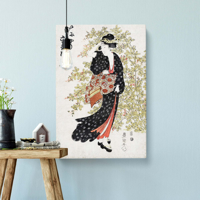 Hagi Bushclover by Utagawa Toyokuni - Wrapped Canvas Painting, 50cm H x 35cm W x 3cm D