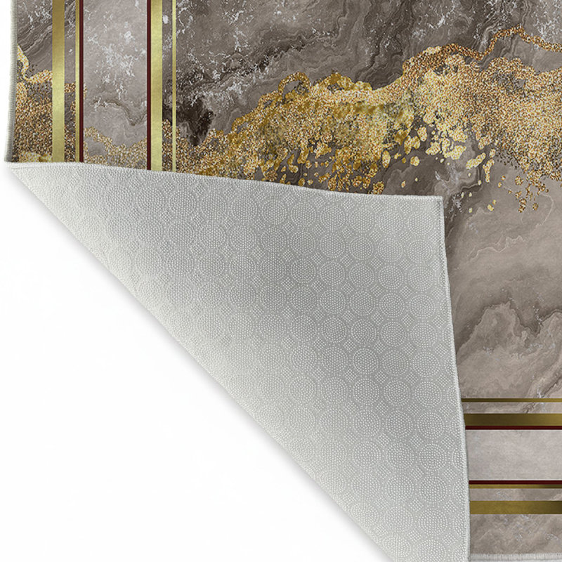 Tapis blanc / gris Aquilar, Rectangle 3 pi 3 po x 4 pi 11 po