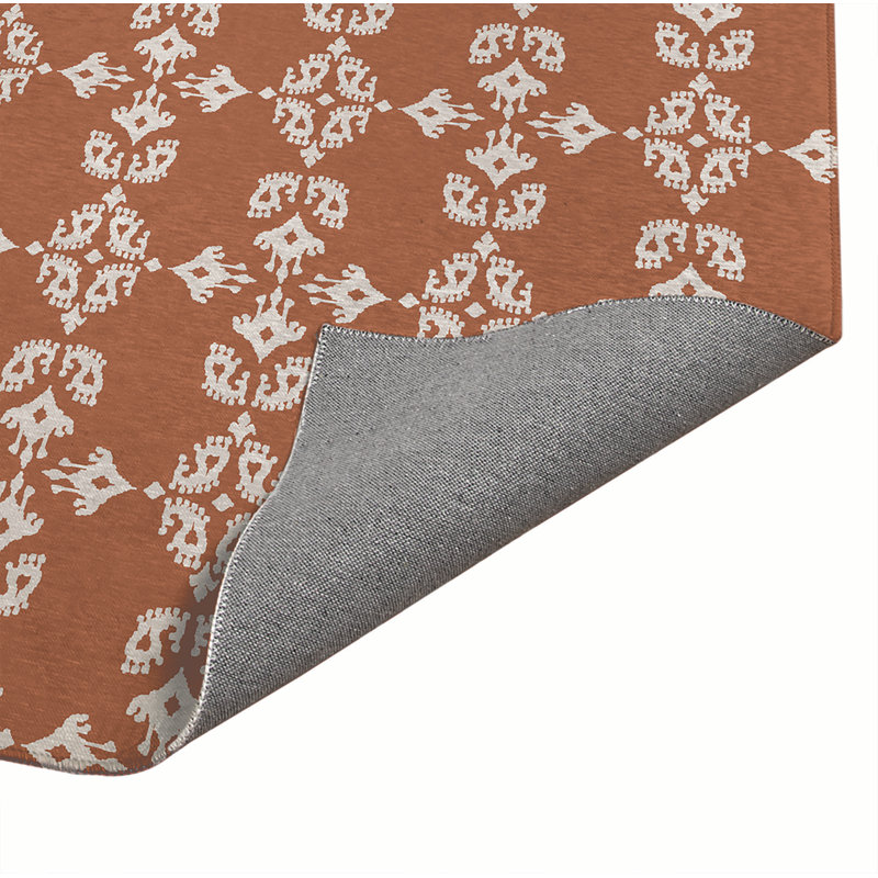 Tapis de cuisine Cassia, Terracotta, Rectangle 5 pi x 7 pi
